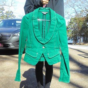 Women's Vintage Armani Exchange Green Jean Jacket